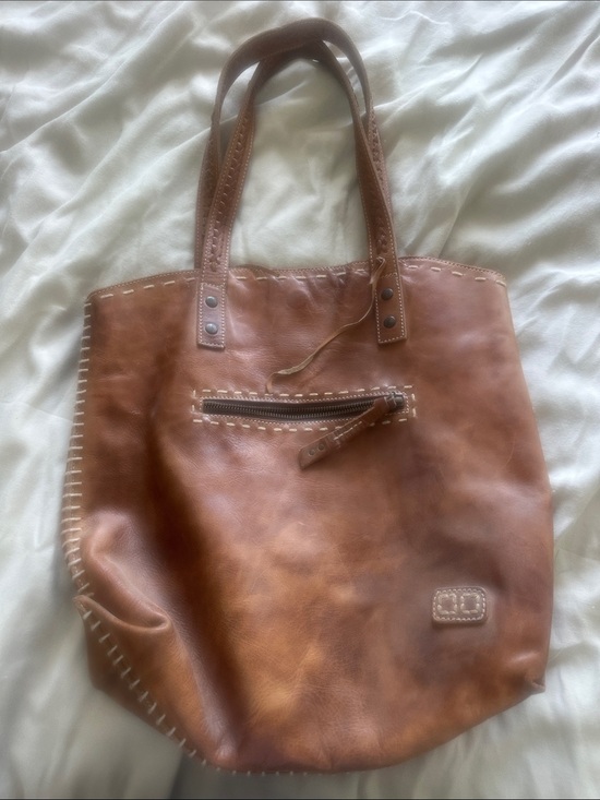 Bed Stu Handbags - Bed Stu Distressed Chestnut Leather Tote
